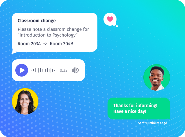 sms and voice notifications