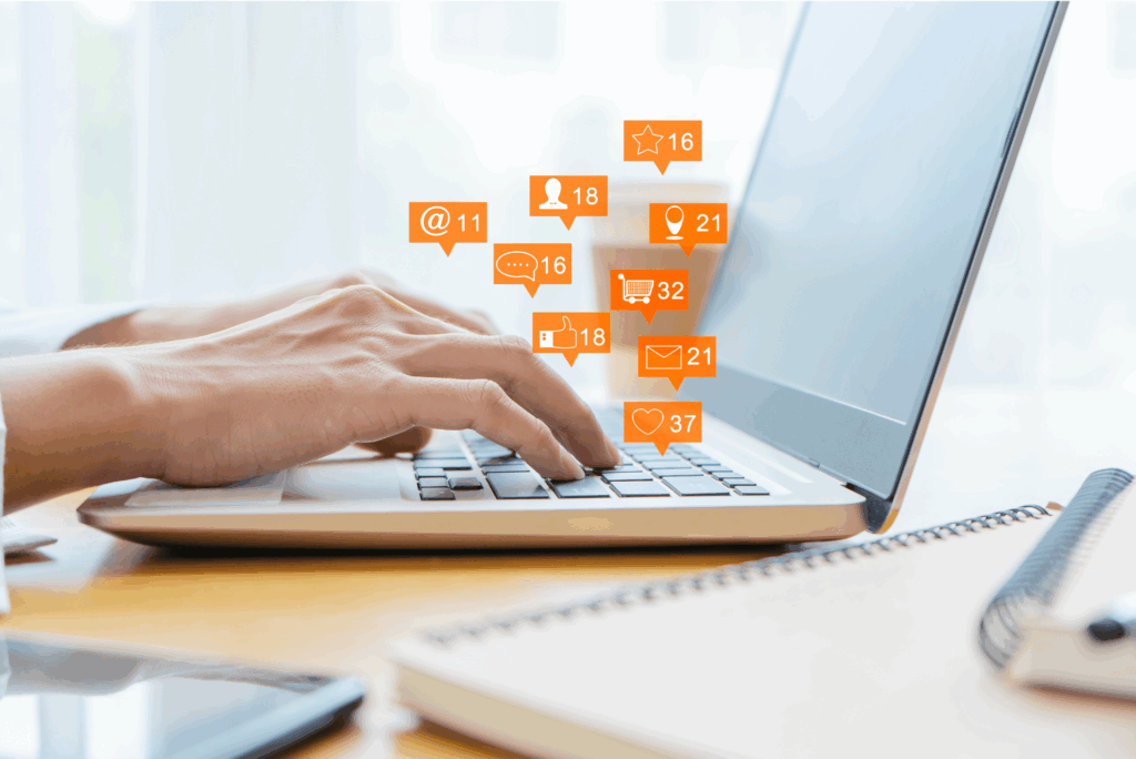 laptop notifications being used for internal communications