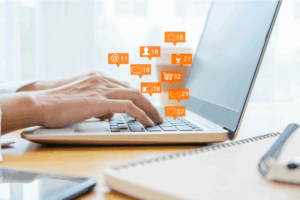 laptop notifications being used for internal communications