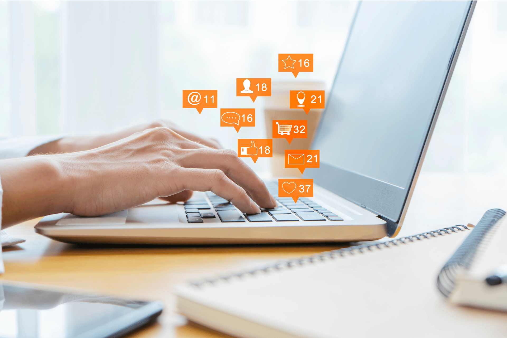 laptop notifications being used for internal communications